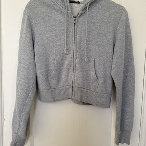 Brandy Melville Light Gray Textured Sweater